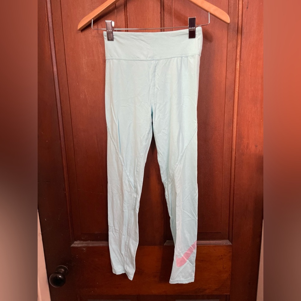 Nike girls large light blue leggings